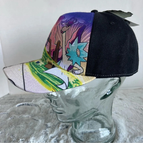 BIOWORLD Adult Swim Rick And Morty Cap Adjustble SnapBack Graphic Hat - Picture 4 of 12